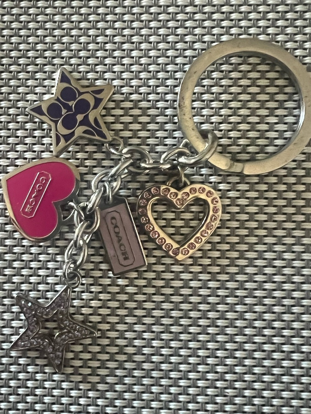 Coach Heart and Star Keychain - Picture 2 of 6